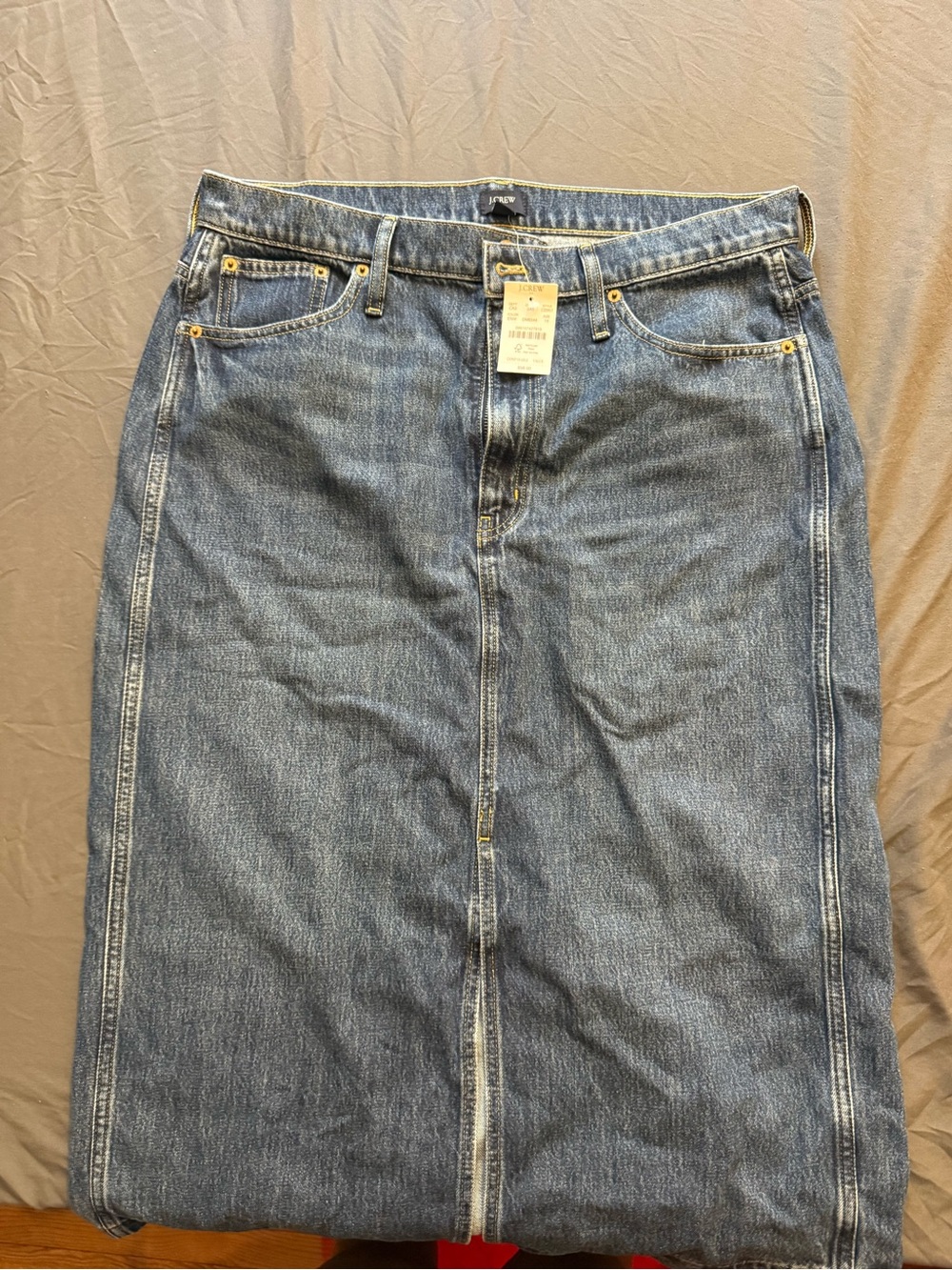 J. Crew Women's Blue Straight-Leg Denim Skirt